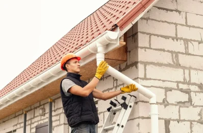 Pose et remplacement de gouttières à Ligré